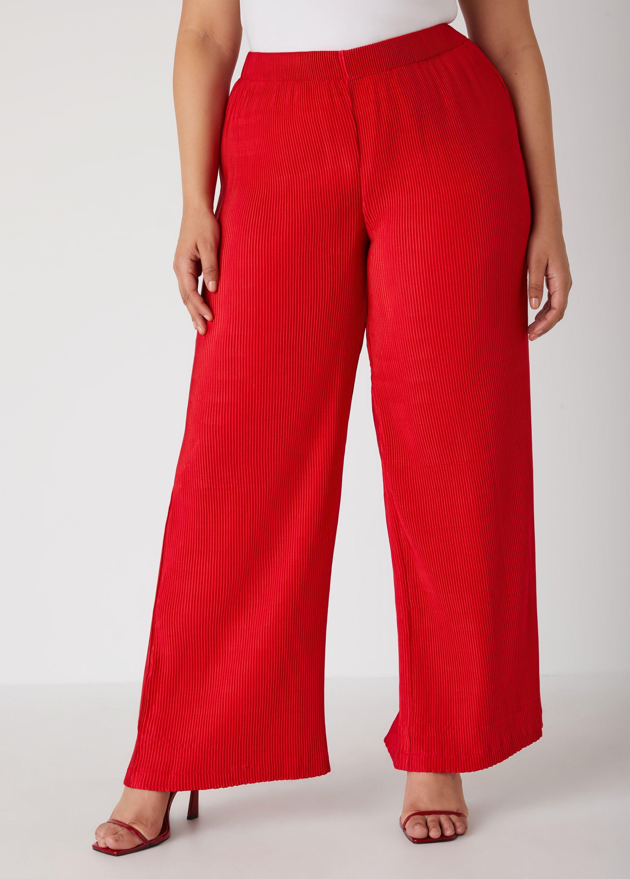 Plisse Wide Leg Pants Product Image