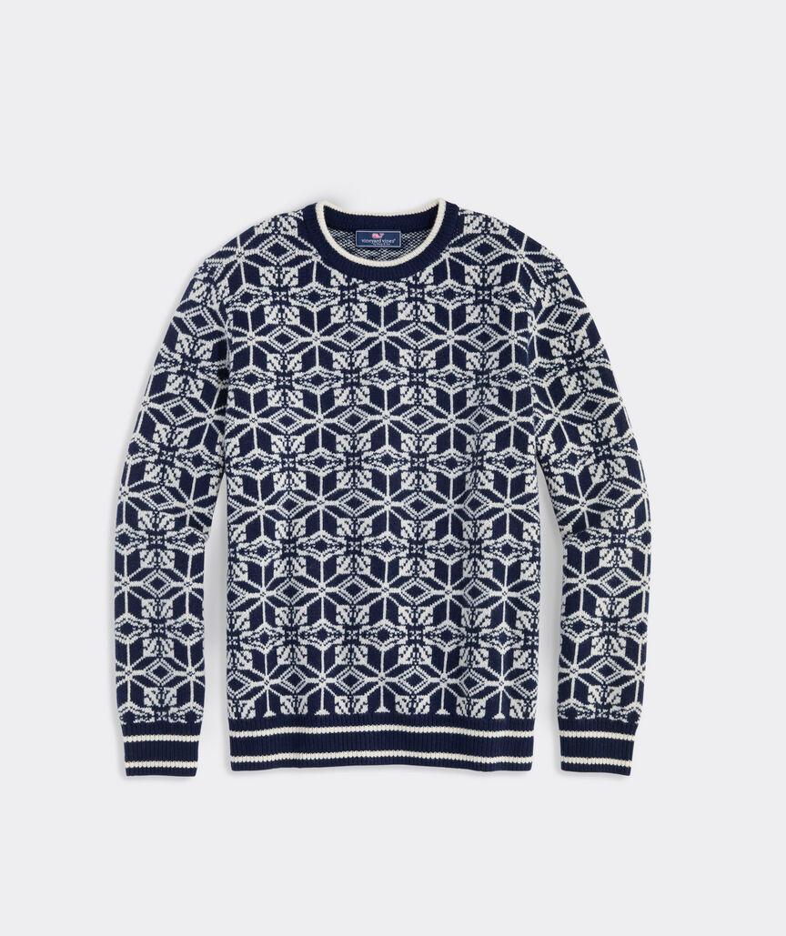 Merino Wool Nordic Fair Isle Sweater Product Image