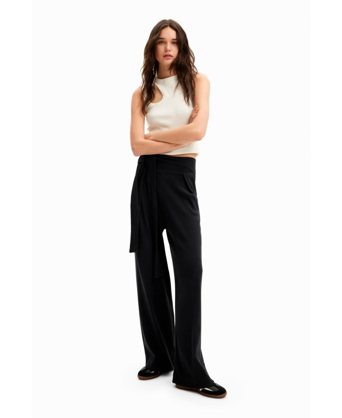 Desigual Womens Wide-leg knit trousers Product Image