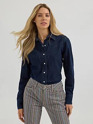 Women's Slim Yoke Shirt | Women's TOPS | Wrangler® Product Image