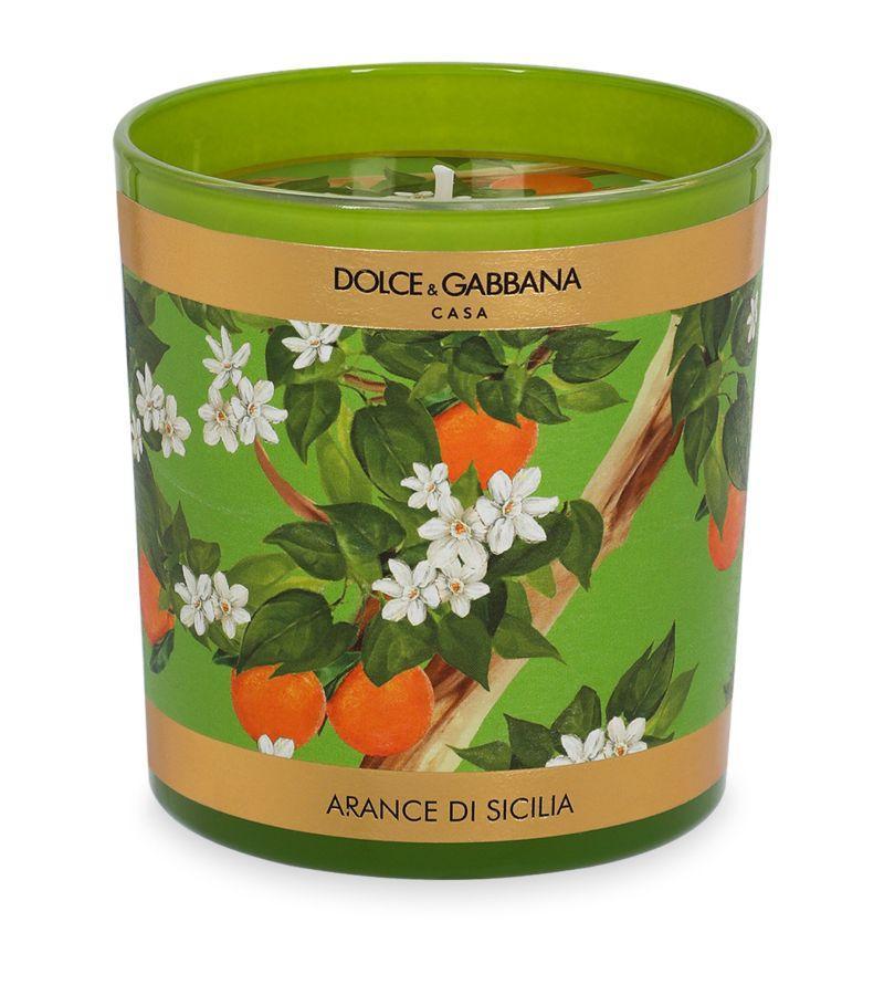 DOLCE & GABBANA Sicilian Orange Floral-print Candle (250g) In Green Product Image