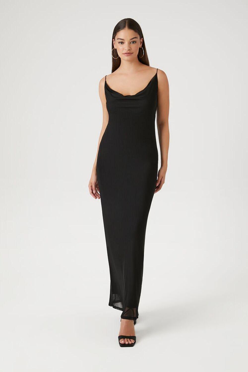 Mesh Cowl Neck Maxi Dress | Forever 21 Product Image