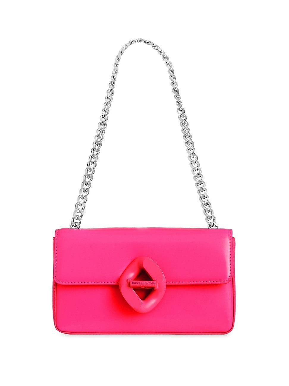 Womens Small G Chain Leather Shoulder Bag Product Image