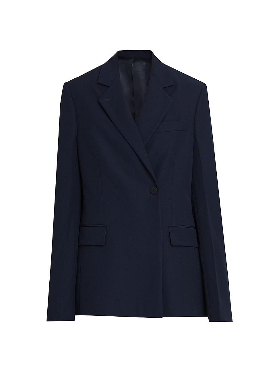 Womens Wool Single-Button Blazer Product Image