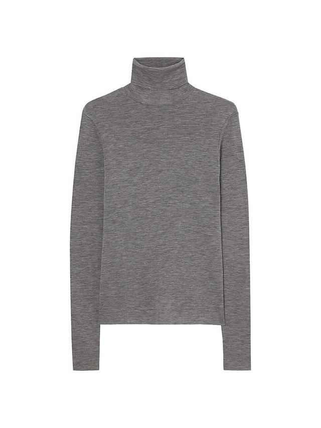 Womens Merino Wool Turtleneck Top Product Image