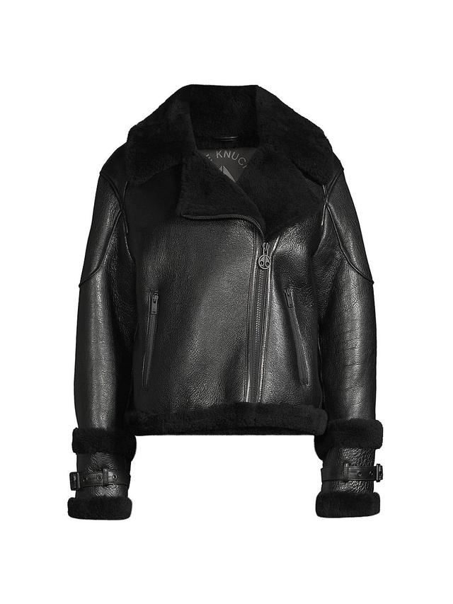 Womens Prado Shearling Moto Jacket Product Image