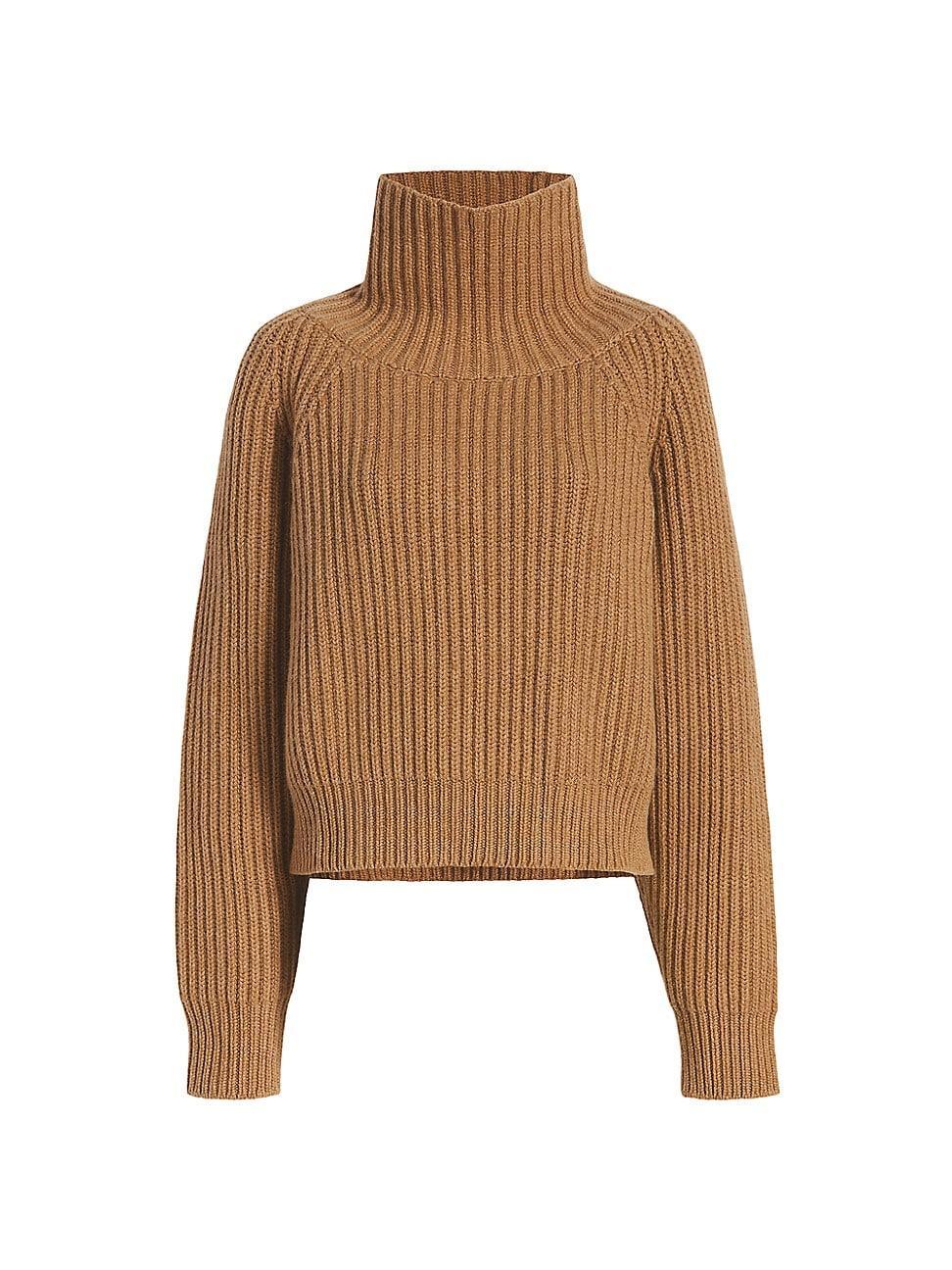 Womens Lanzino Cashmere Rib-Knit Sweater Product Image