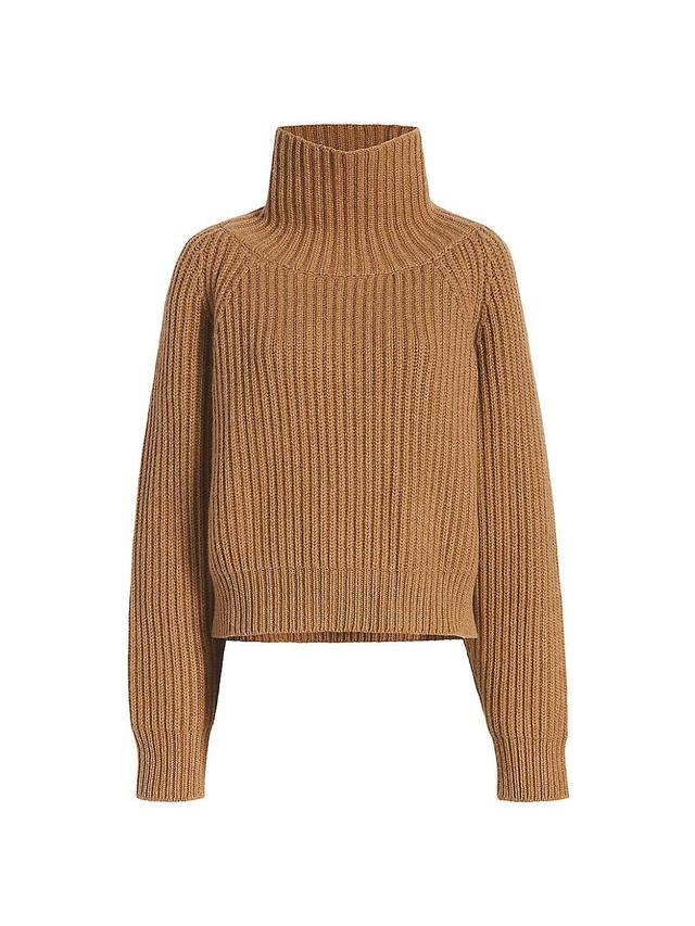 Womens Lanzino Cashmere Rib-Knit Sweater Product Image