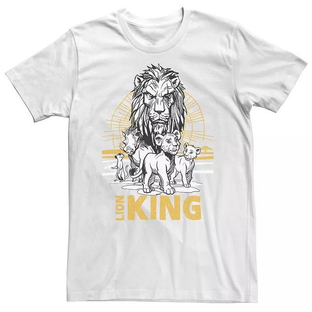 Big & Tall Disney The Lion King Live Action Group Shot Sketch Poster Tee, Mens Product Image