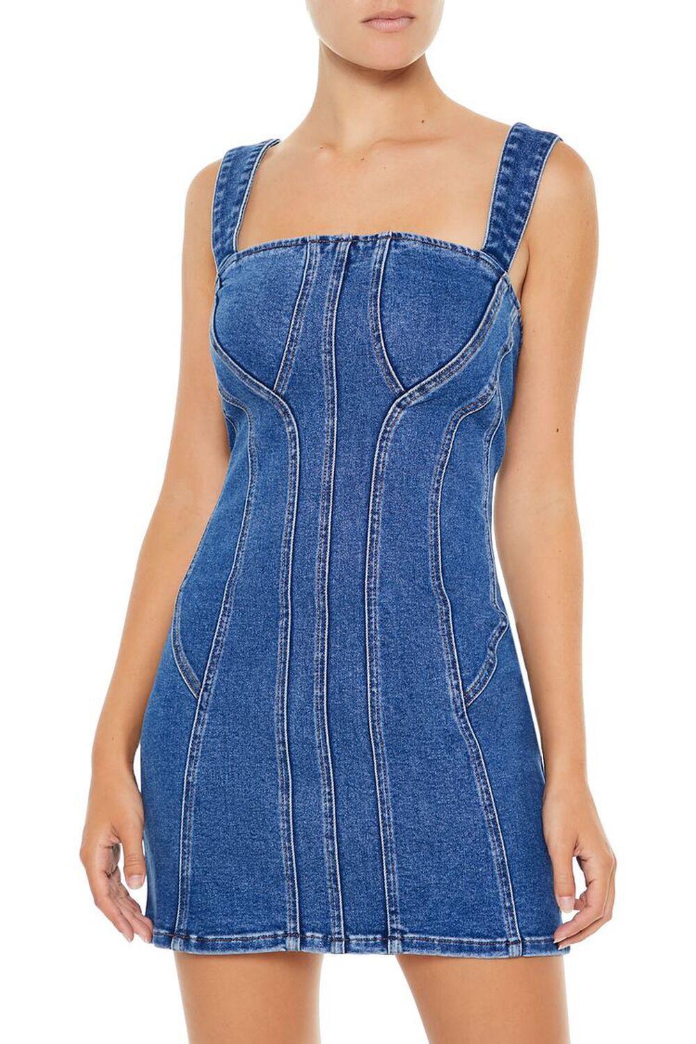 Bodycon Denim Mini Dress | Forever 21 Product Image