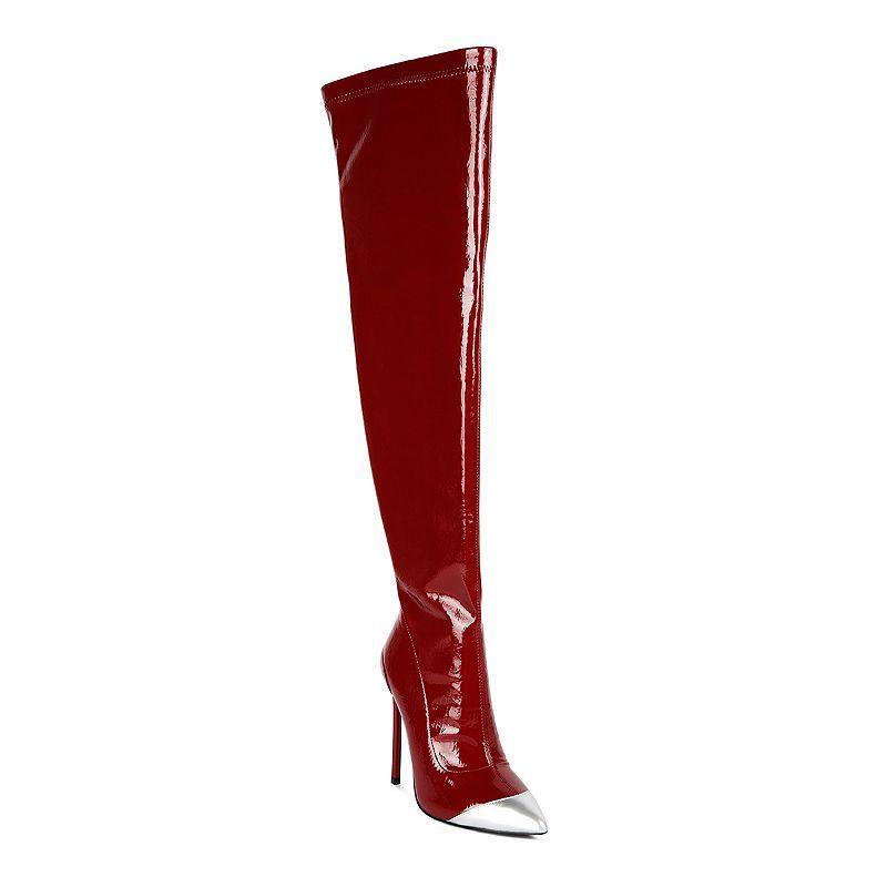 London Rag Chimes Womens Thigh-High Boots Red Product Image