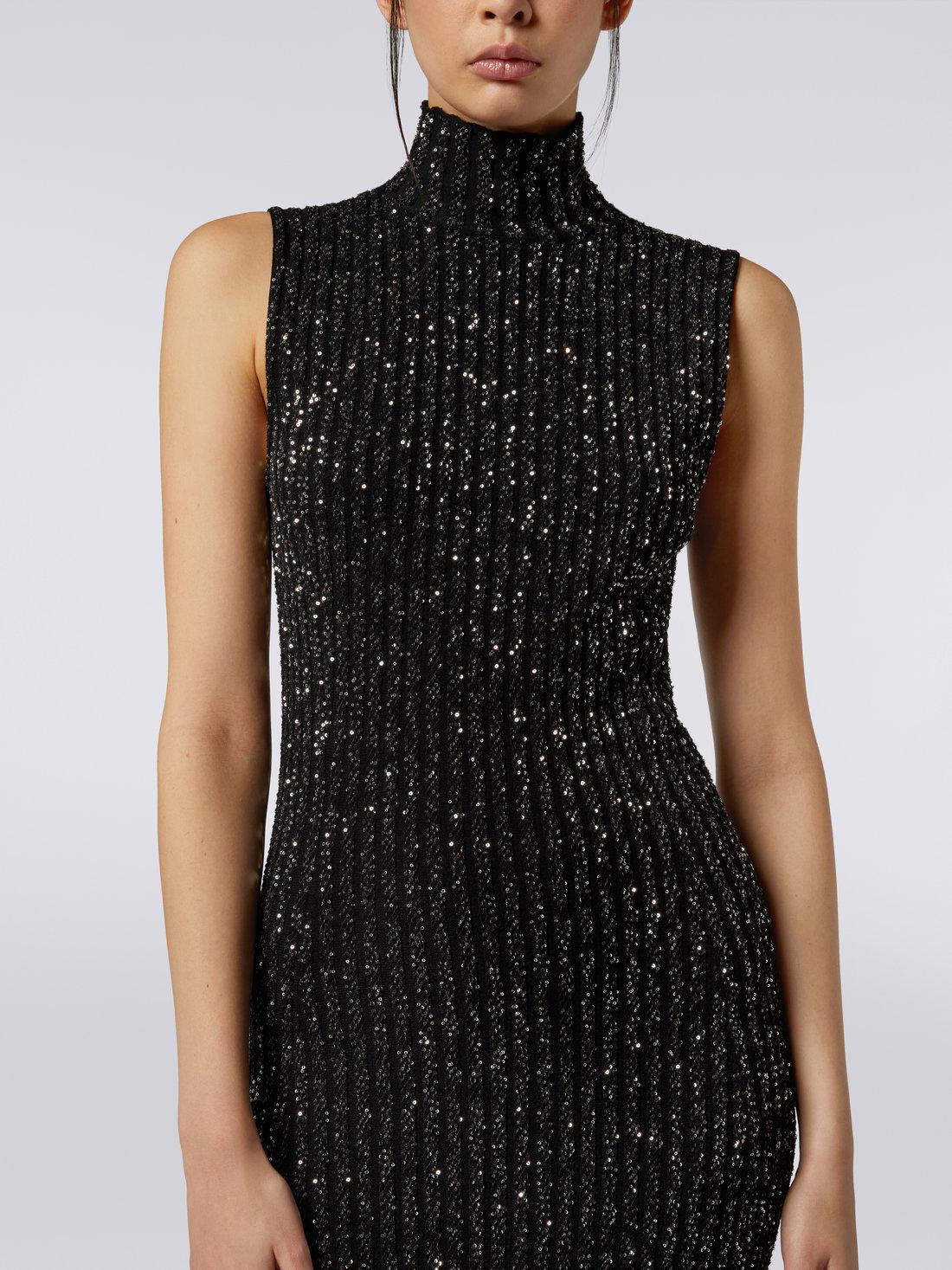 Long dress in viscose blend with sequins Black | Missoni product image