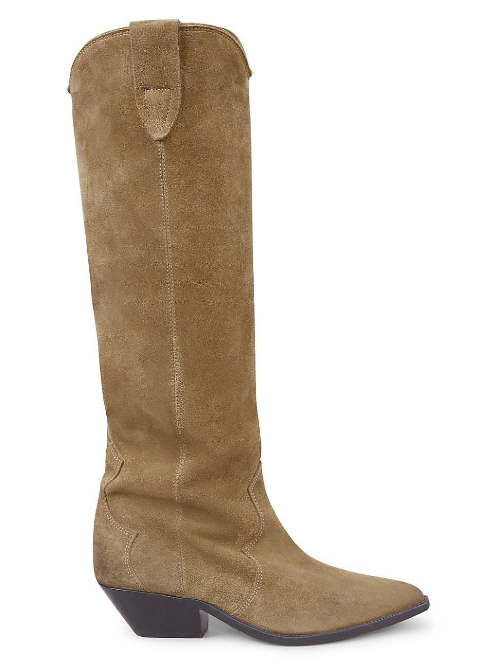 Womens Denvee 40MM Suede Tall Western Boots Product Image