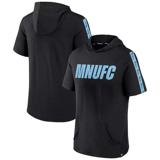 Mens Fanatics Branded Black Minnesota United FC Definitive Victory Short-Sleeved Pullover Hoodie Product Image