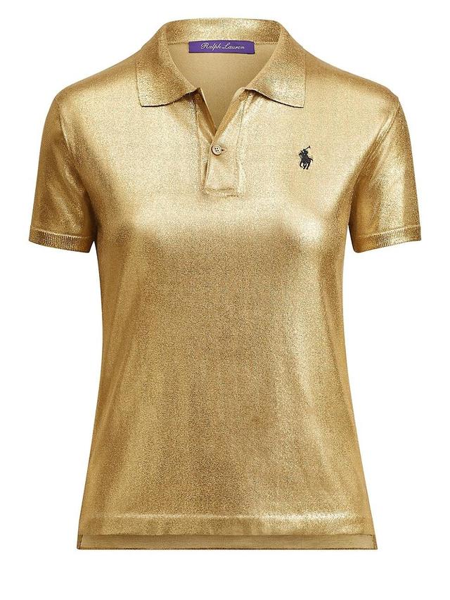 Womens Gold Lacquer Pony Polo Tee Product Image