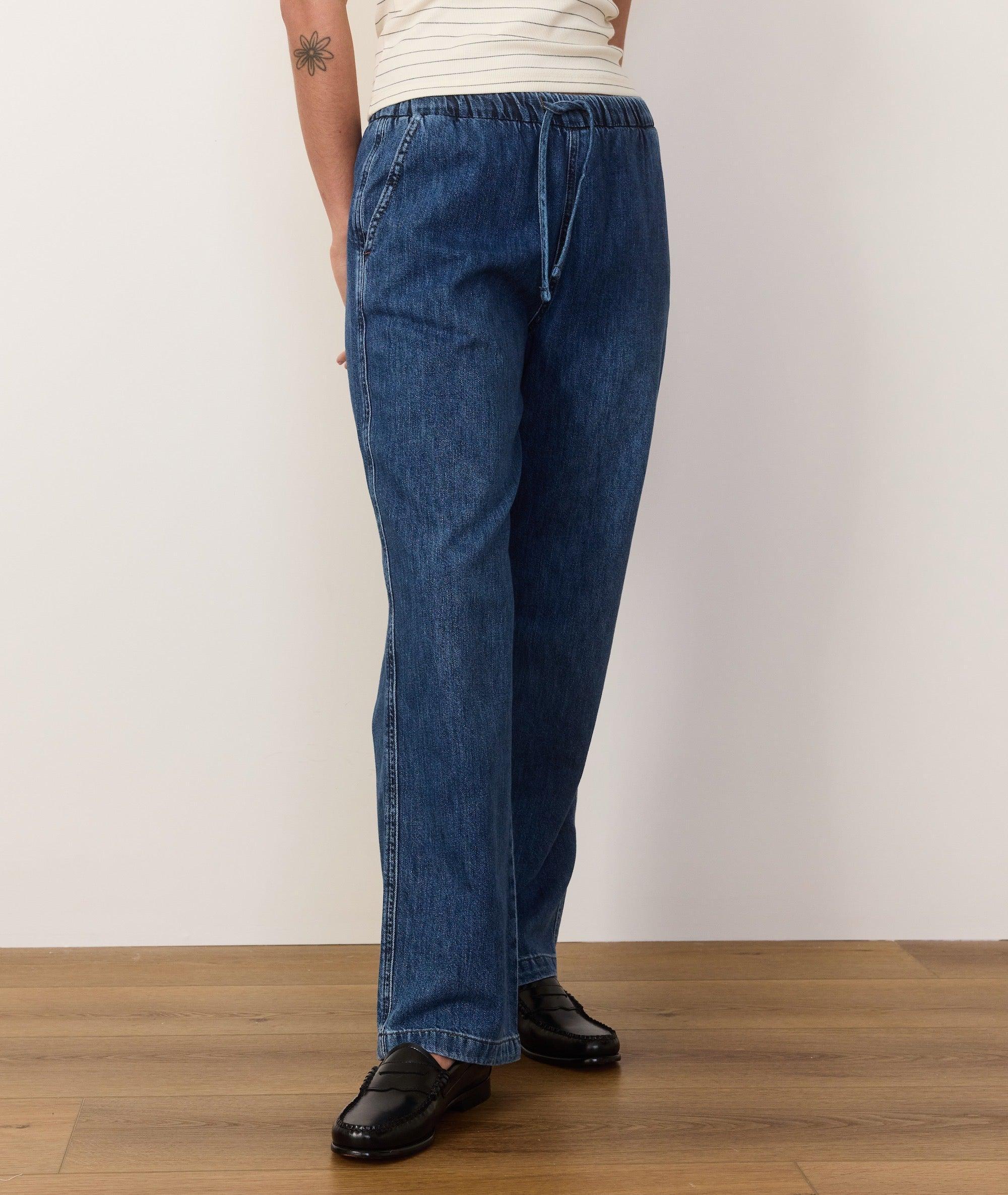 Drawstring Denim Pant Product Image