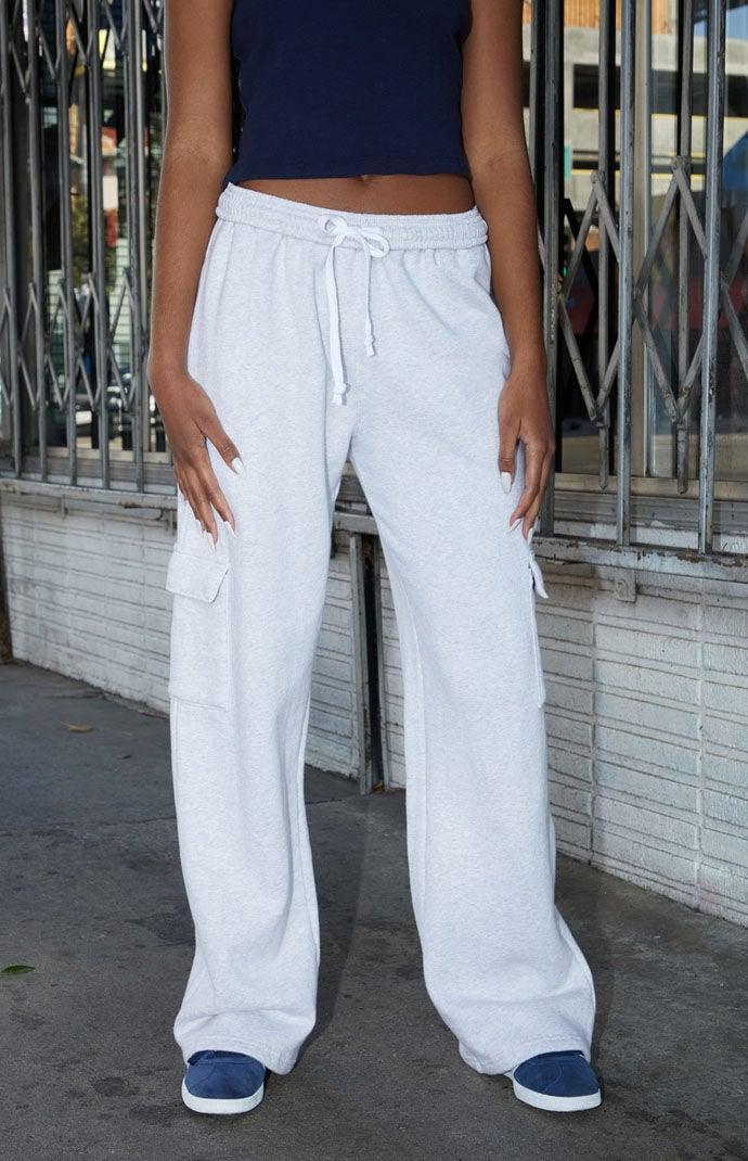 John Galt Women's Anastasia Wide Leg Cargo Sweatpants Product Image