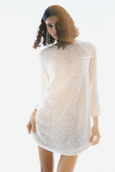 Sequined A-Line Dress Product Image