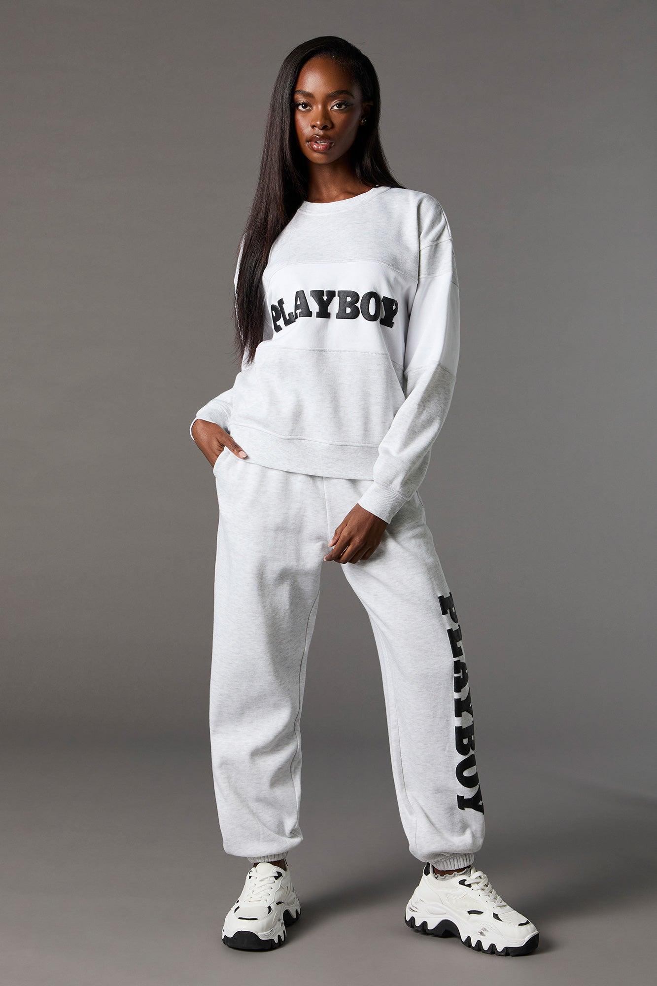 Playboy Graphic Colourblock Fleece Sweatshirt Female Product Image