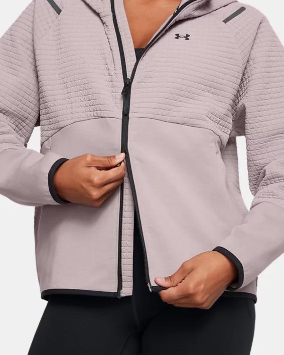 Women's UA Unstoppable Fleece Grid Full Zip Product Image