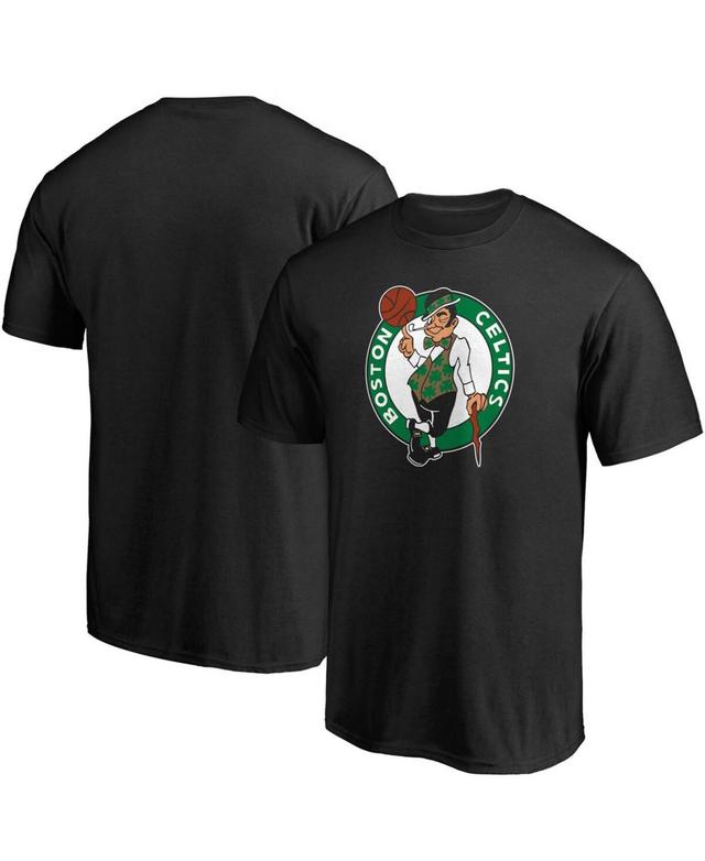 Mens Black Boston Celtics Primary Team Logo T-shirt Product Image