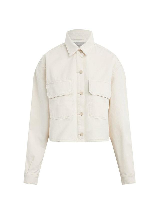 Hudson Oversized Cropped Twill Shirt Jacket Product Image