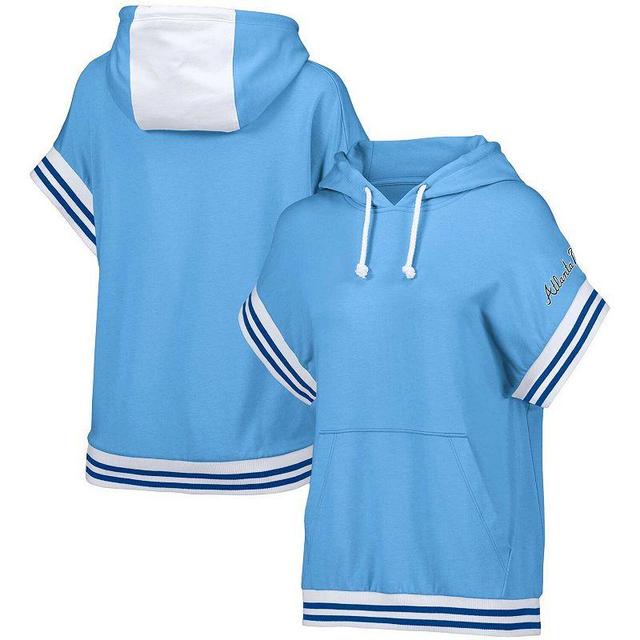 Womens Lusso Style Blue St. Louis Cardinals Mabel Tri-Blend Short Sleeve Pullover Hoodie Product Image