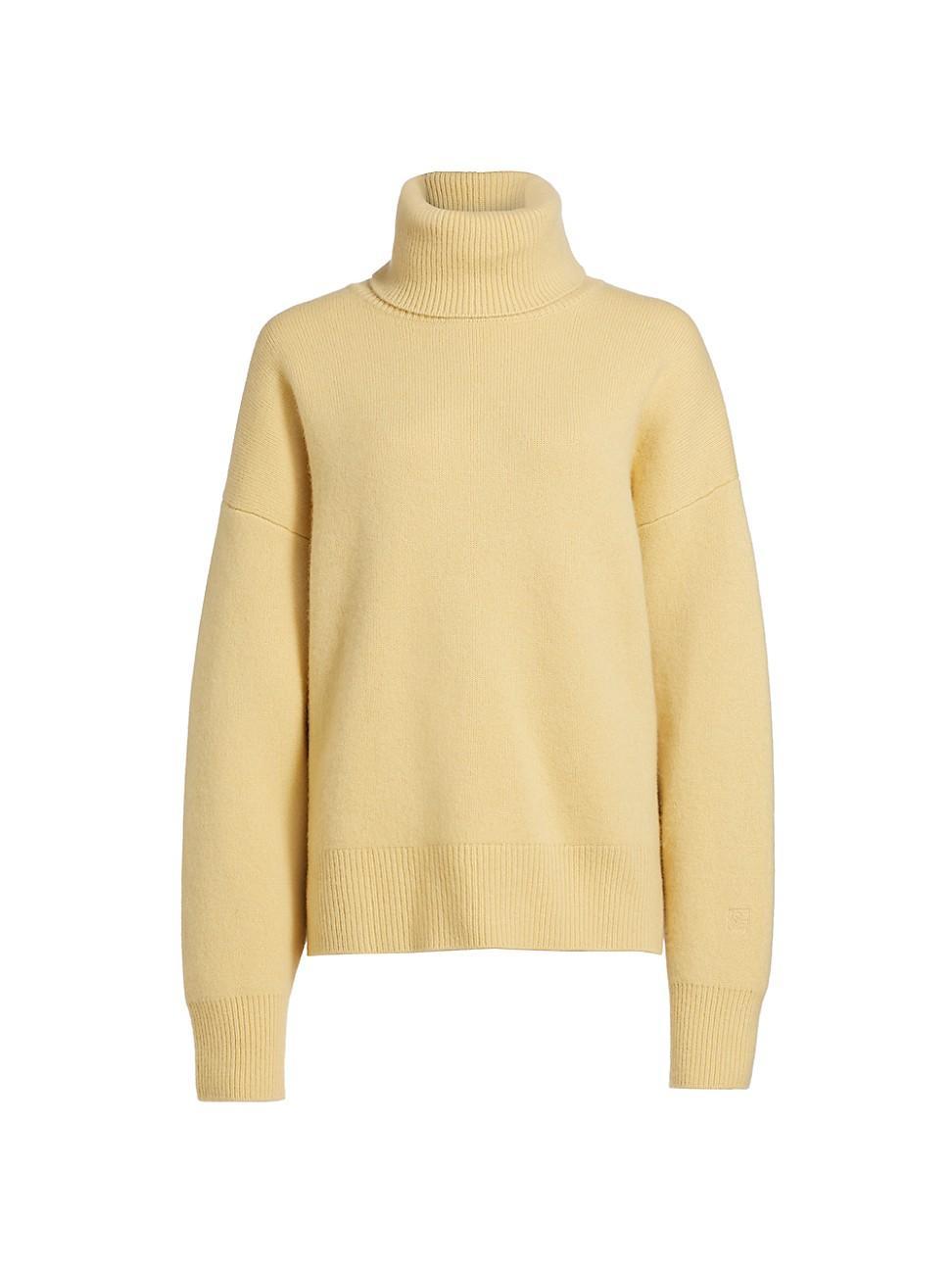 Womens Double-Knit Turtleneck Sweater Product Image