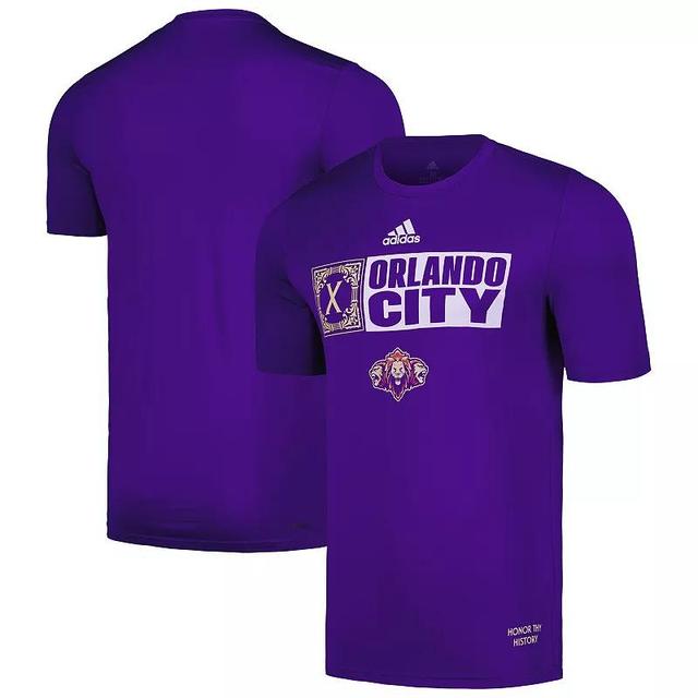 Mens adidas Purple Orlando City SC 2024 Jersey Hook AEROREADY T-Shirt Product Image