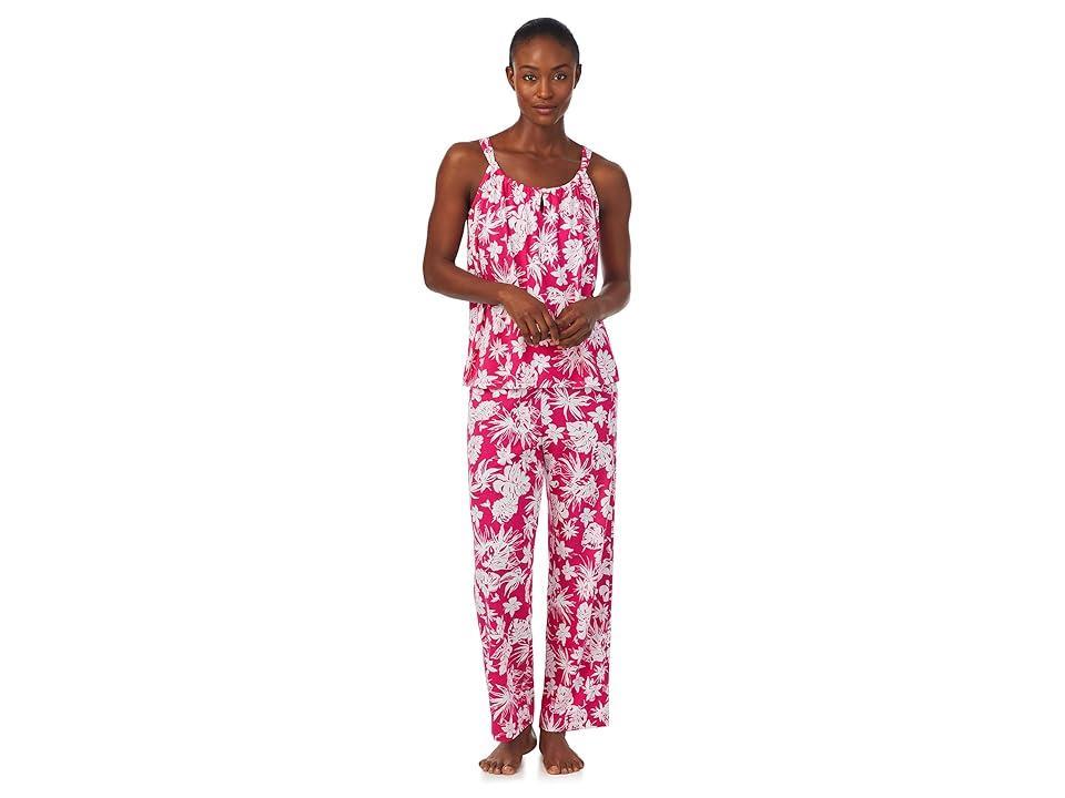 Lauren Ralph Lauren Strappy Tank Capris PJ Set Floral) Women's Pajama Sets Product Image