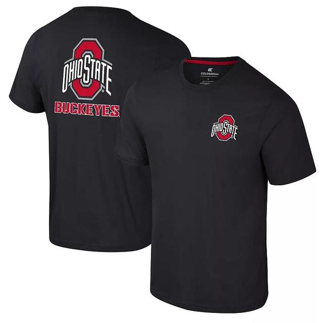 Mens Colosseum Ohio State Buckeyes Logo Lockup 2-Hit Active Blend T-Shirt Product Image