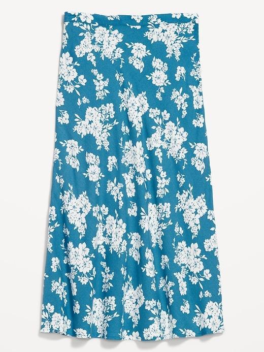 Crepe A-Line Midi Skirt Product Image