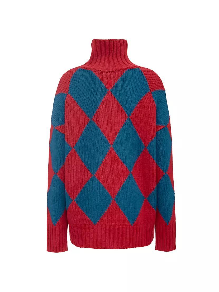 Womens Argyle Sweater Product Image