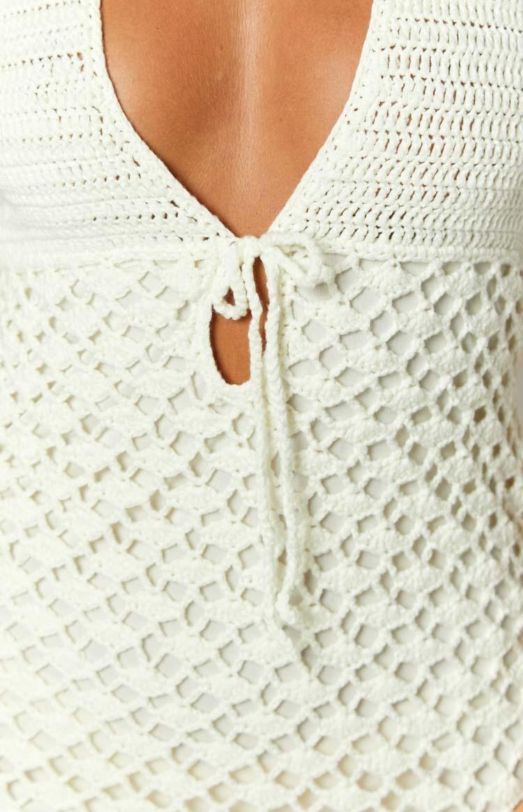 Tulip Cream Crochet Mini Dress Product Image