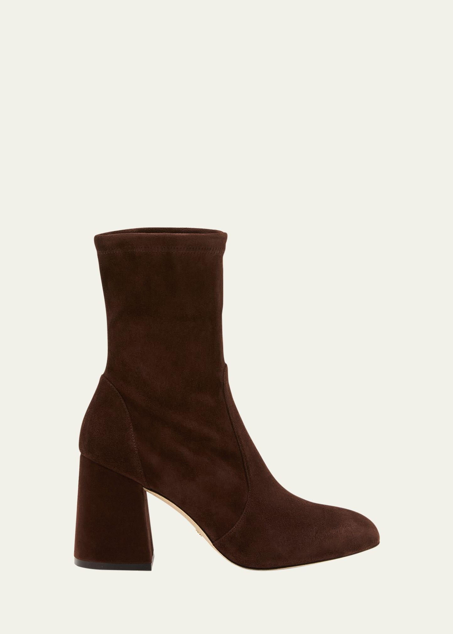 Flareblock Suede Ankle Booties Product Image