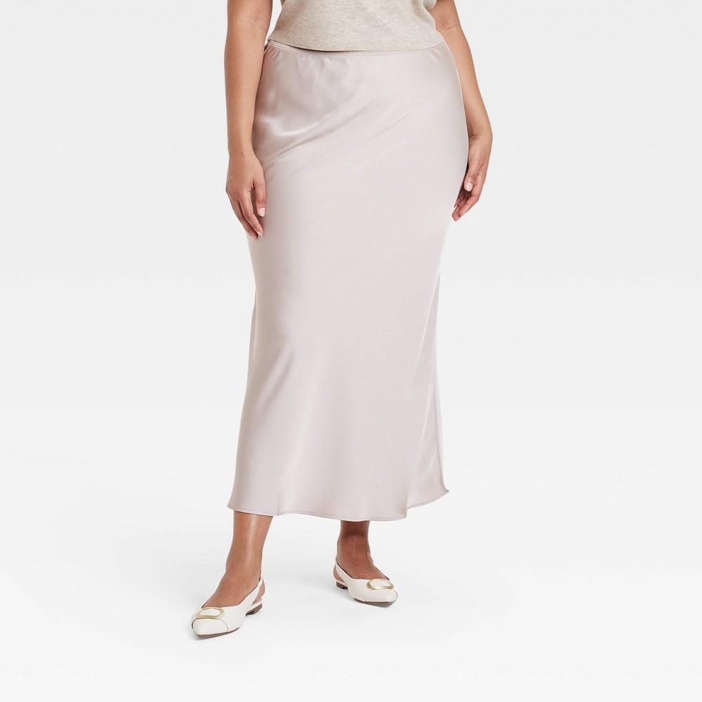 Womens Maxi Slip Skirt - A New Day Cream XXL Product Image