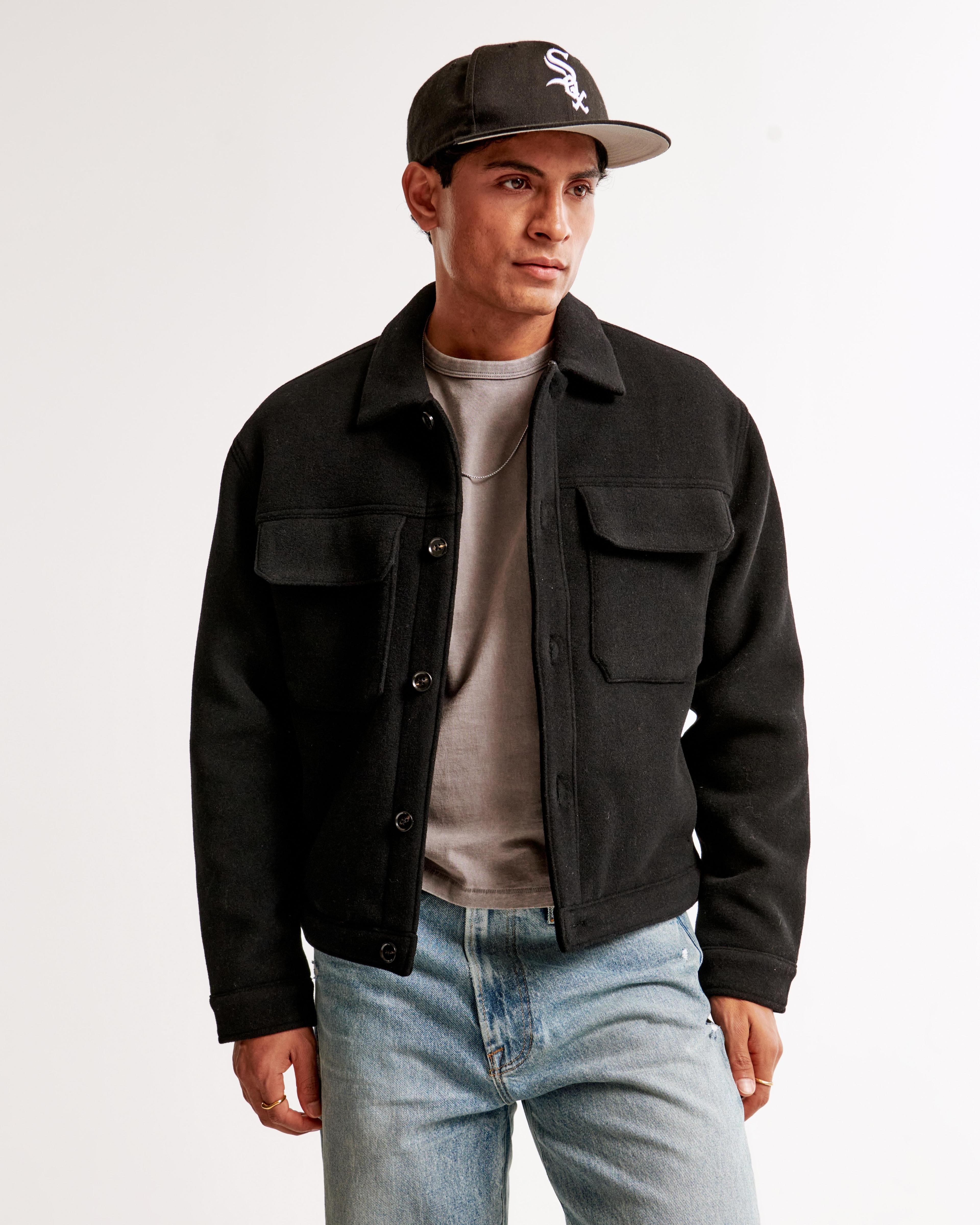 Cropped Dressy Trucker Jacket Product Image