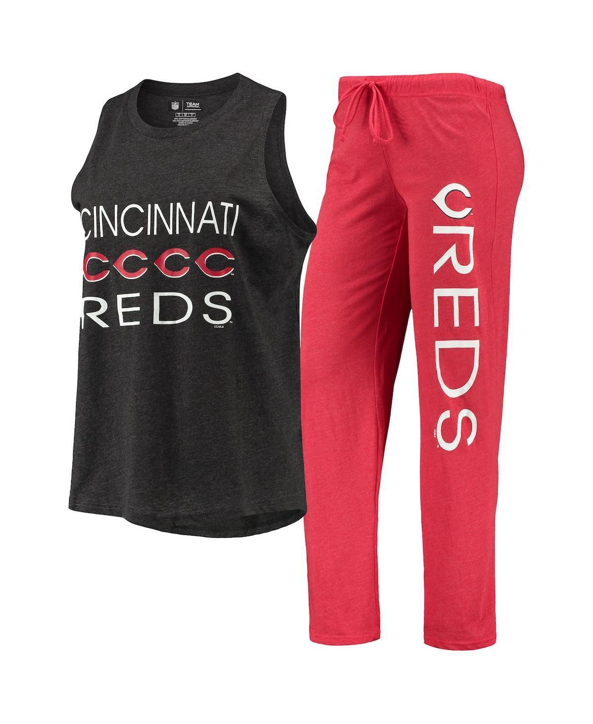 Womens Concepts Sport /Black Cincinnati s Meter Muscle Tank Top & Pants Sleep Set Product Image