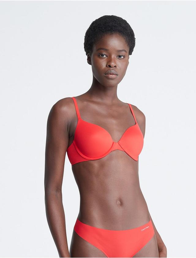 Calvin Klein Womens Perfectly Fit Modern T-Shirt Bra - Red - 32A Product Image