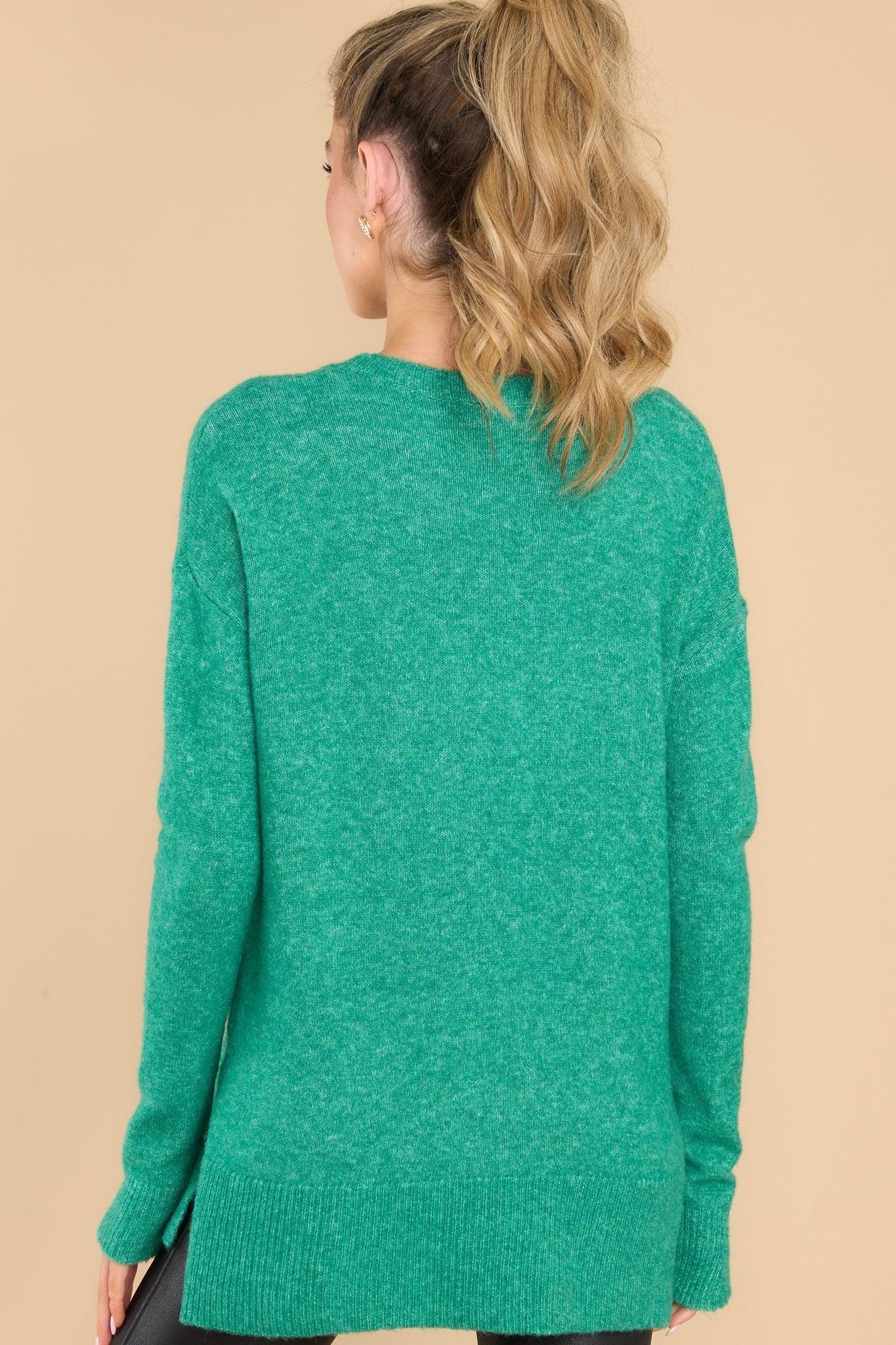 Stay Cozy Green Sweater Product Image