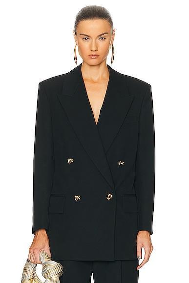 Bottega Veneta Sartorial Wool Twill Jacket Black. (also in 36). Product Image