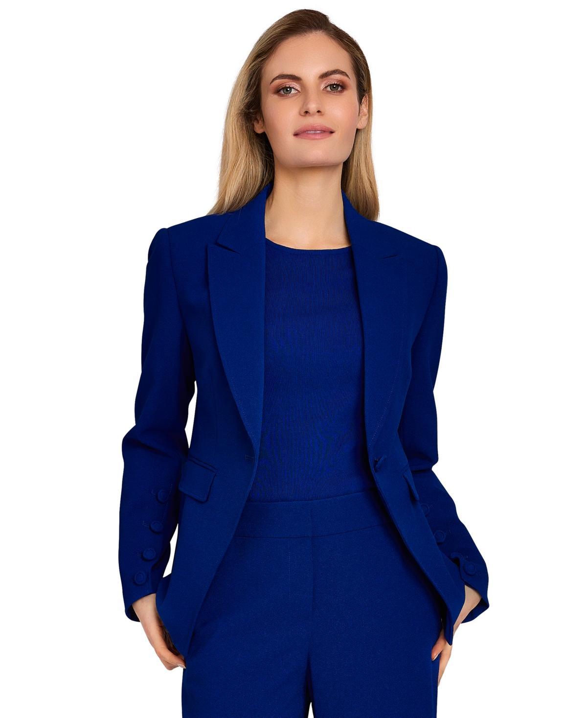 Tahari Asl Womens Single-Button Peak-Lapel Blazer Product Image