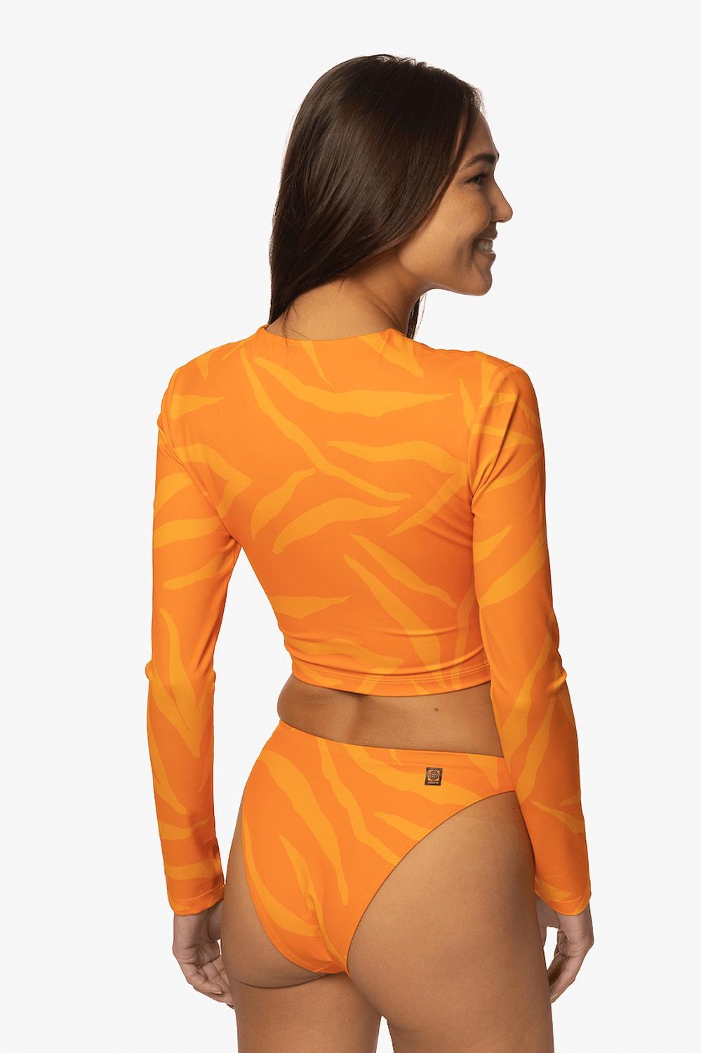 Taranaki Long Sleeved Crop Cut-Out Rashie - Pyramid Female Product Image