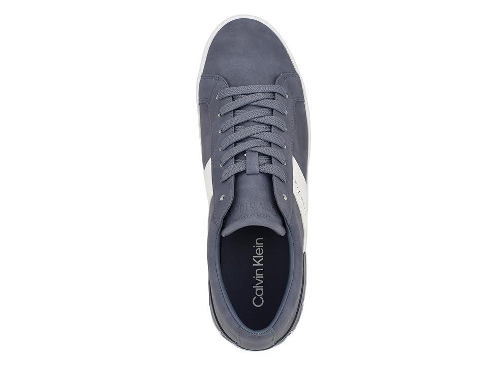 Calvin Klein Mens Roydan Round Toe Lace-Up Sneakers - White Product Image