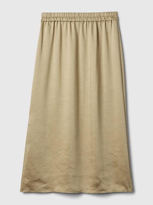 Satin Midi Skirt Product Image