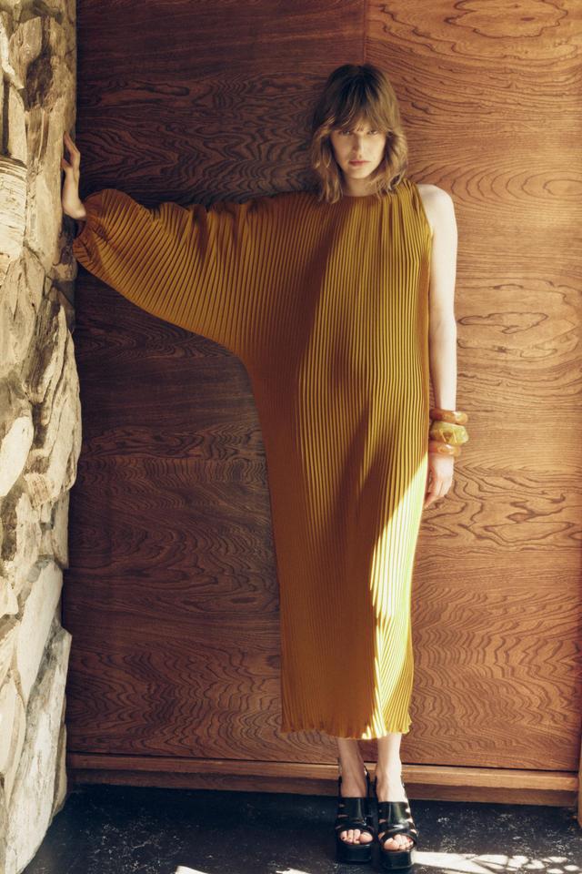 PLEATED ASYMMETRIC DRESS Product Image