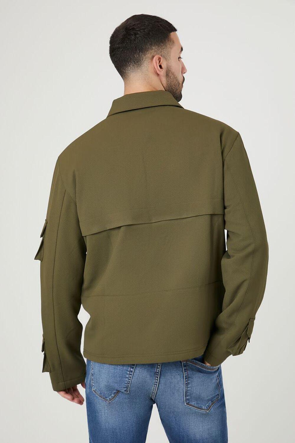 Zip-Up Cargo Trucker Jacket | Forever 21 Product Image