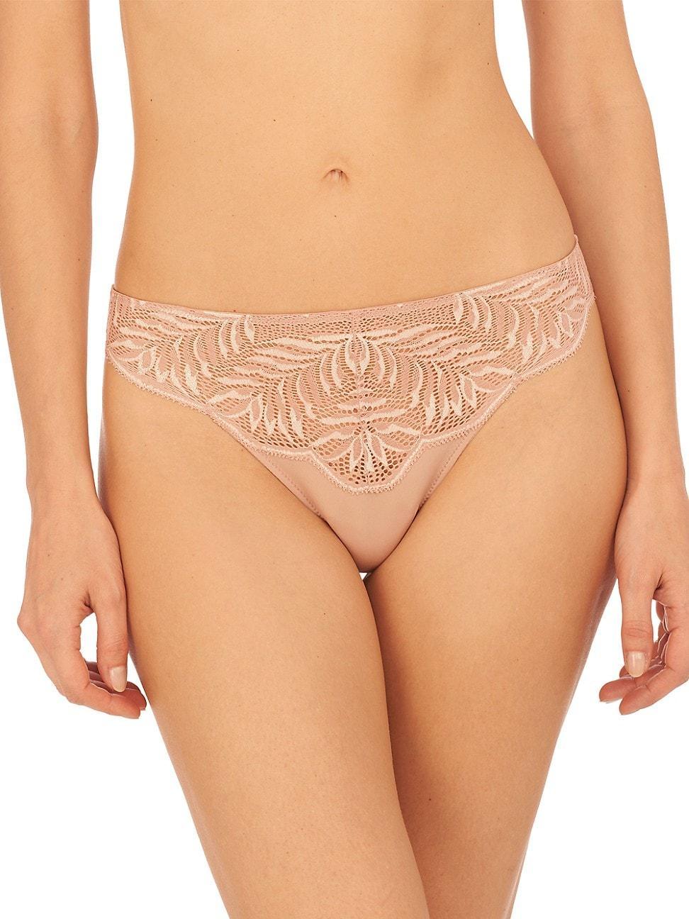 Natori Jersey & Lace Thong Product Image