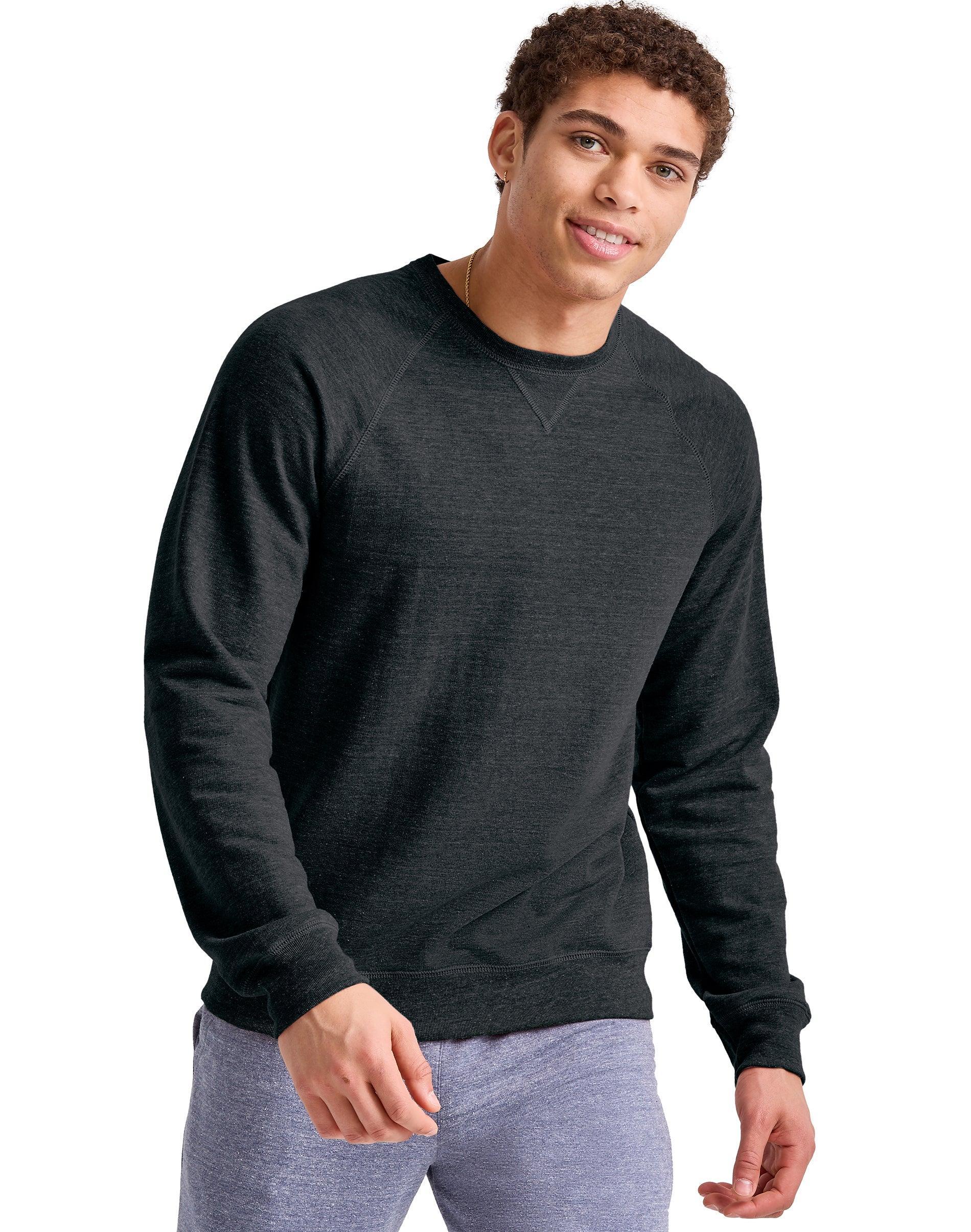 Hanes Originals Mens French Terry Sweatshirt Charcoal Heather M Product Image