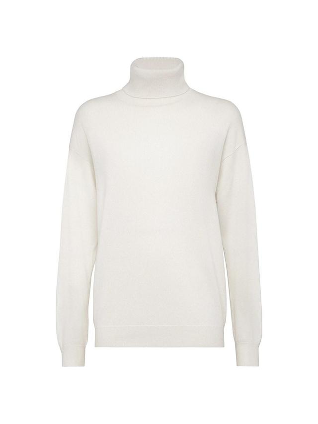 Womens Cashmere Turtleneck Sweater with Monili Product Image